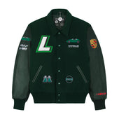 PORSCHE L'ART 968 VARSITY JACKET - GREEN