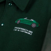 PORSCHE L'ART 968 VARSITY JACKET - GREEN