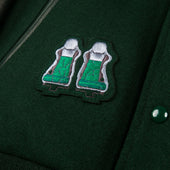 PORSCHE L'ART 968 VARSITY JACKET - GREEN