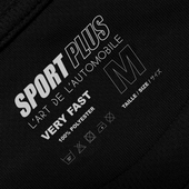 L'ART SPORT PLUS BLACK MESH T-SHIRT