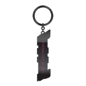 SAKSPOTTS LART FUCHSIA GRAPHIC KEYCHAIN