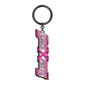 SAKSPOTTS LART FUCHSIA GRAPHIC KEYCHAIN